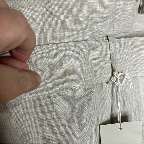 Boden linen cotton Blend shorts paperbag waist 9” tan new with tags women’s 16 - Picture 2 of 8